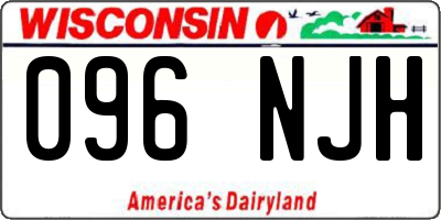 WI license plate 096NJH