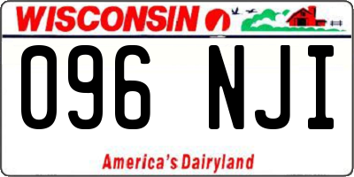 WI license plate 096NJI