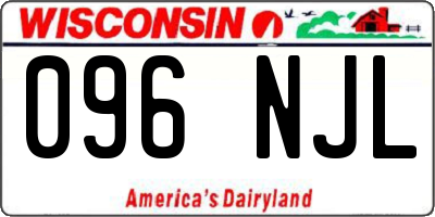 WI license plate 096NJL