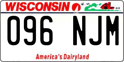 WI license plate 096NJM