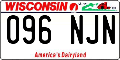 WI license plate 096NJN