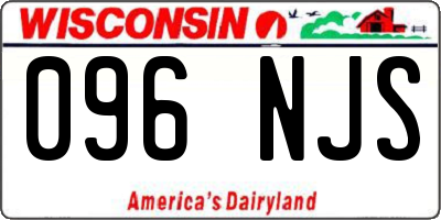 WI license plate 096NJS