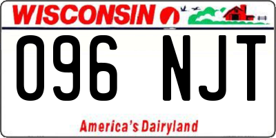 WI license plate 096NJT