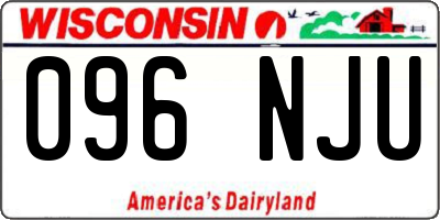 WI license plate 096NJU