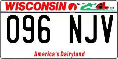 WI license plate 096NJV