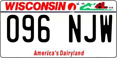 WI license plate 096NJW