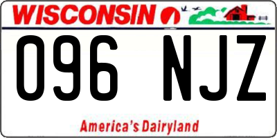 WI license plate 096NJZ