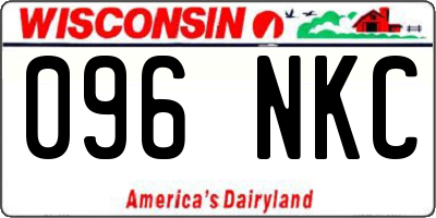 WI license plate 096NKC