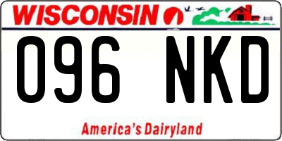 WI license plate 096NKD