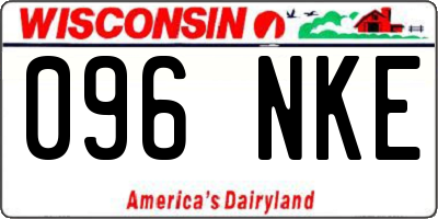 WI license plate 096NKE