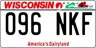 WI license plate 096NKF