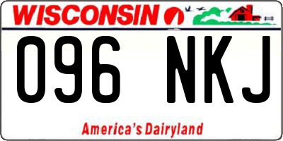 WI license plate 096NKJ