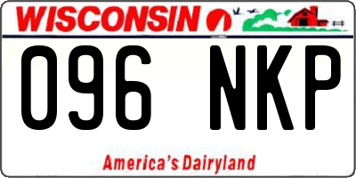 WI license plate 096NKP
