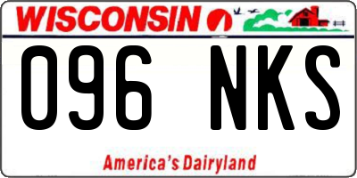 WI license plate 096NKS