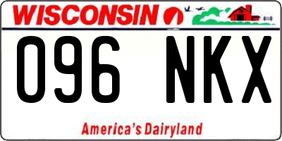 WI license plate 096NKX