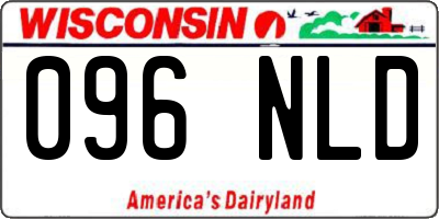 WI license plate 096NLD