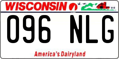 WI license plate 096NLG