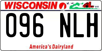 WI license plate 096NLH