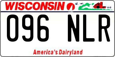 WI license plate 096NLR