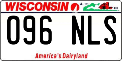WI license plate 096NLS