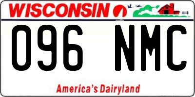 WI license plate 096NMC