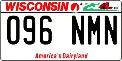 WI license plate 096NMN