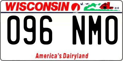 WI license plate 096NMO
