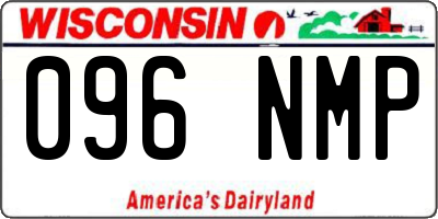 WI license plate 096NMP
