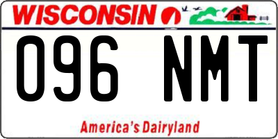 WI license plate 096NMT