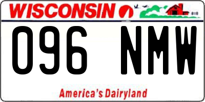 WI license plate 096NMW