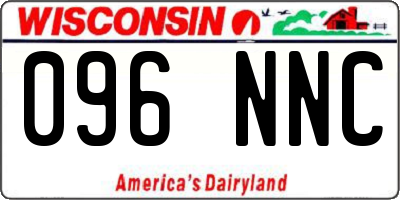 WI license plate 096NNC