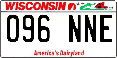 WI license plate 096NNE