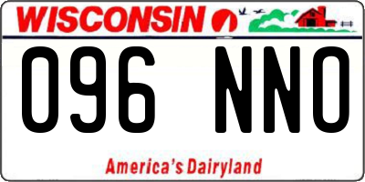 WI license plate 096NNO