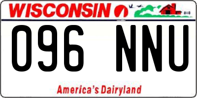 WI license plate 096NNU