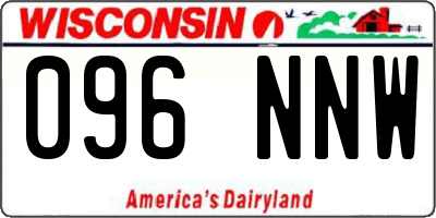 WI license plate 096NNW