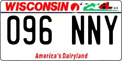 WI license plate 096NNY