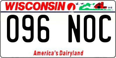 WI license plate 096NOC