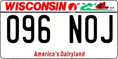 WI license plate 096NOJ