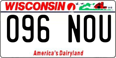 WI license plate 096NOU