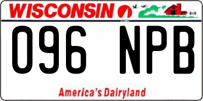 WI license plate 096NPB