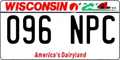 WI license plate 096NPC