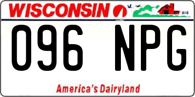 WI license plate 096NPG