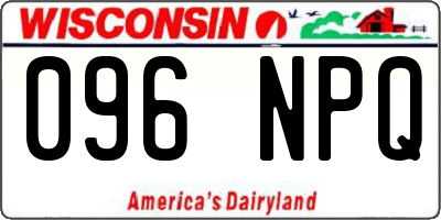 WI license plate 096NPQ