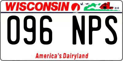 WI license plate 096NPS