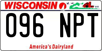 WI license plate 096NPT