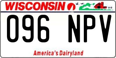 WI license plate 096NPV