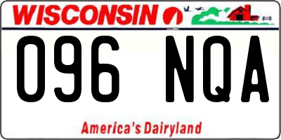 WI license plate 096NQA