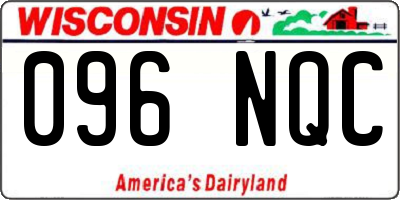 WI license plate 096NQC