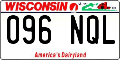 WI license plate 096NQL