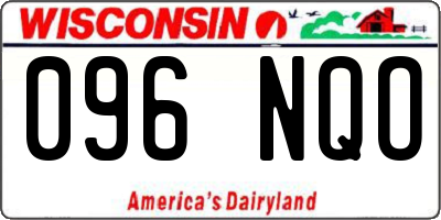 WI license plate 096NQO